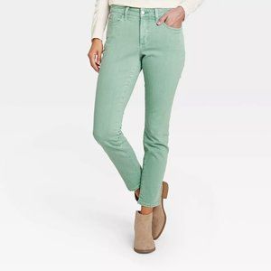 Mid-Rise Skinny Stretch Ankle Jeans - Universal Thread™ Green (Size 6: Short)